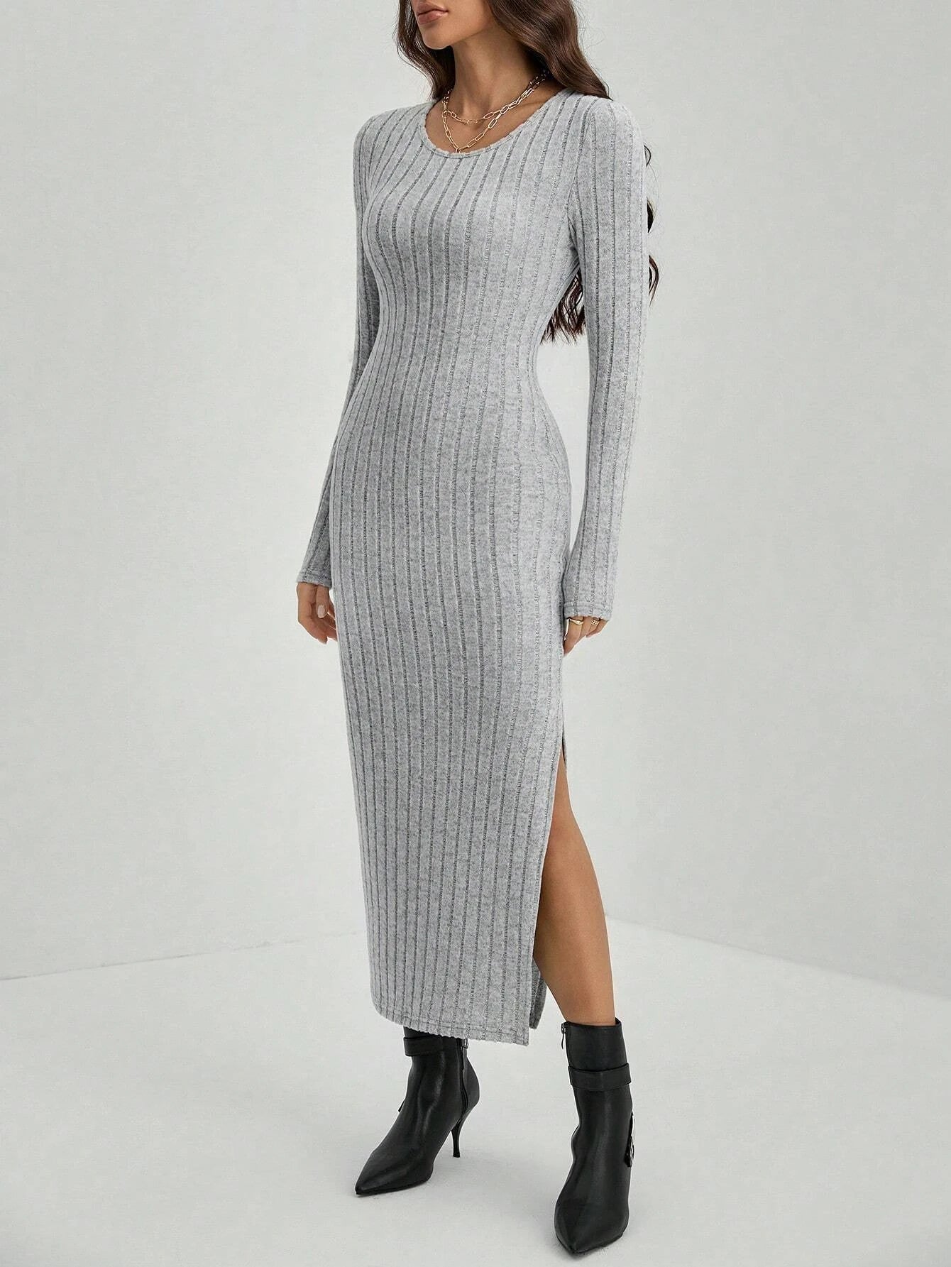 Knitted Bodycon Maxi Dress